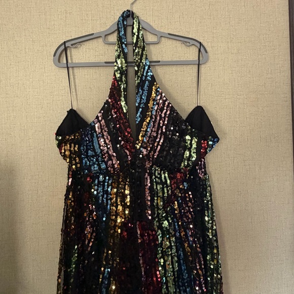 New York & Company Multicolor Sequin Jumpsuit - Picture 5 of 11